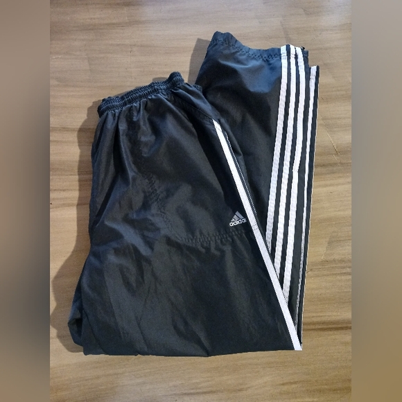 adidas Other - Adidas Climaproof Track Pants Mens L Zipper Bottoms Drawstring Inside Black